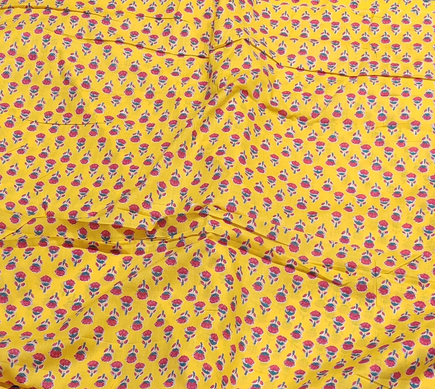 Basanti Yellow Pure Cotton Kurti with Sacrf