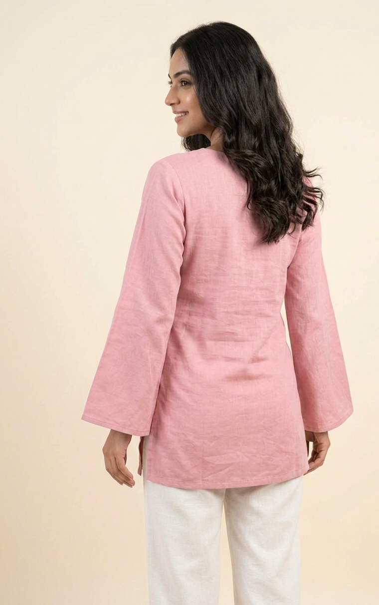 Pink Cotton Kurti