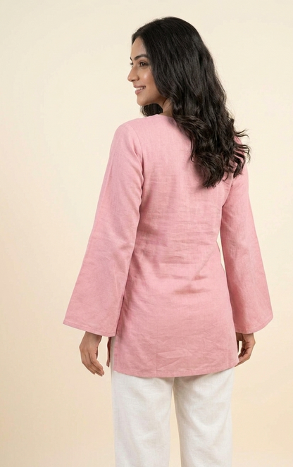 Pink Cotton Kurti