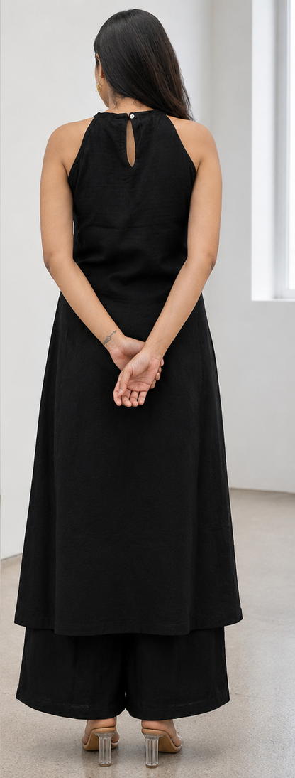 Noor Black Cotton Co-ord Set