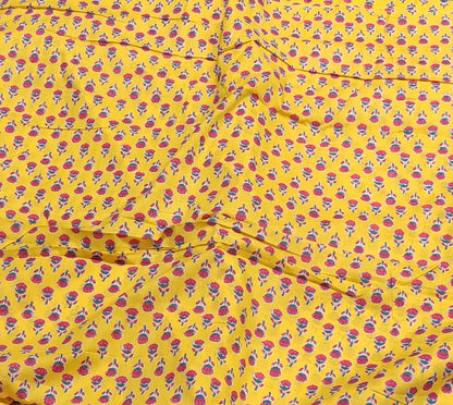 Basanti Yellow Pure Cotton Kurti with Sacrf