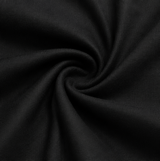 Black Cotton linen Kurti with Scarf