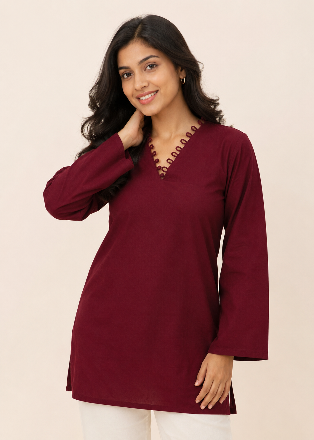 Maroon Kurti