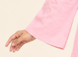 Baby Pink Cotton Kurta with Salwar Set