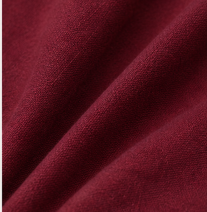 Maroon Cotton Linen Co-Ord